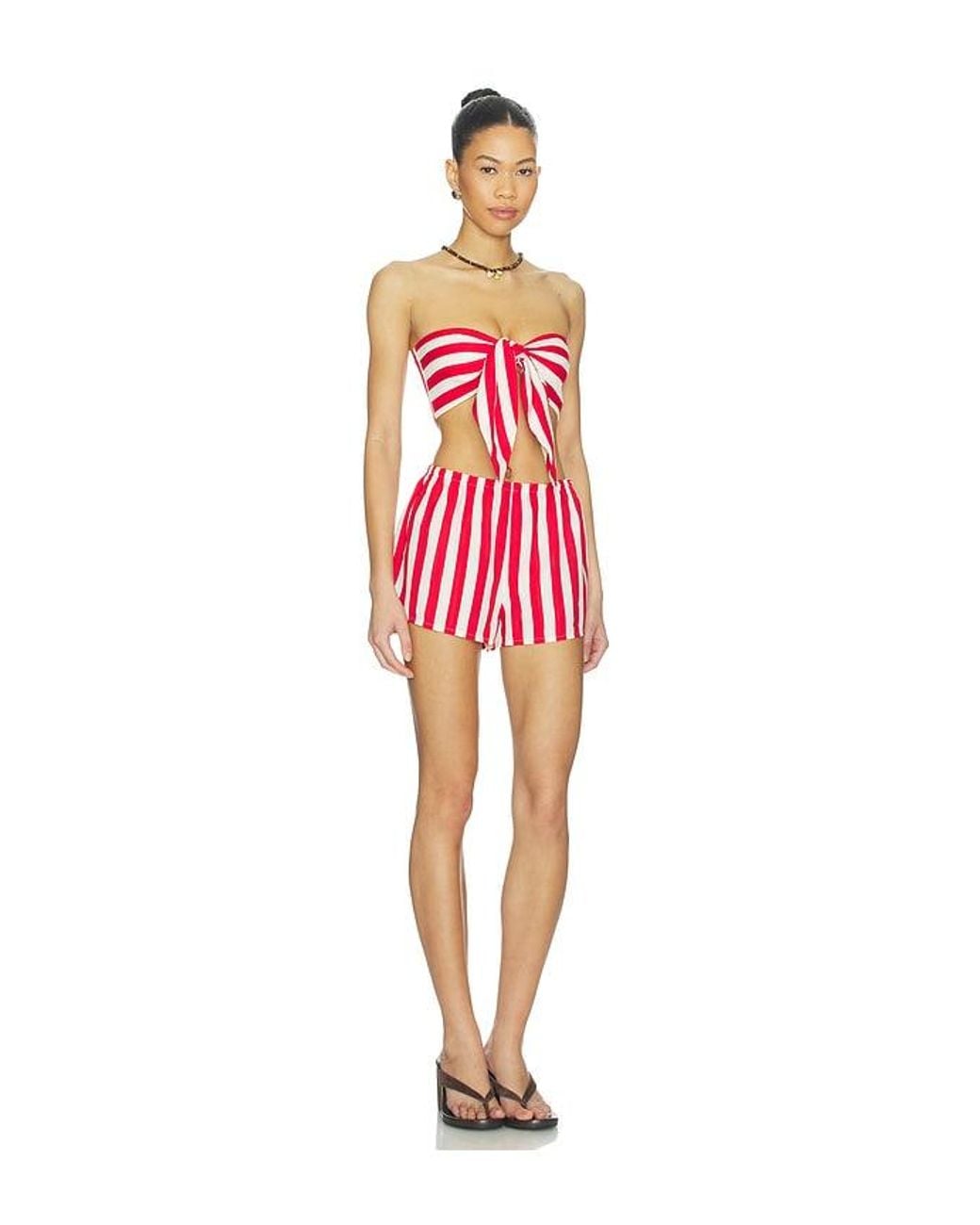 MORE TO COME Red Amaltha Short Set