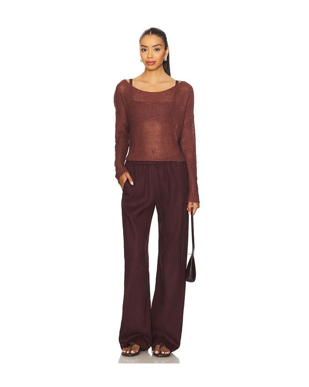 Enza Costa Red X Revolve Everywhere Pants