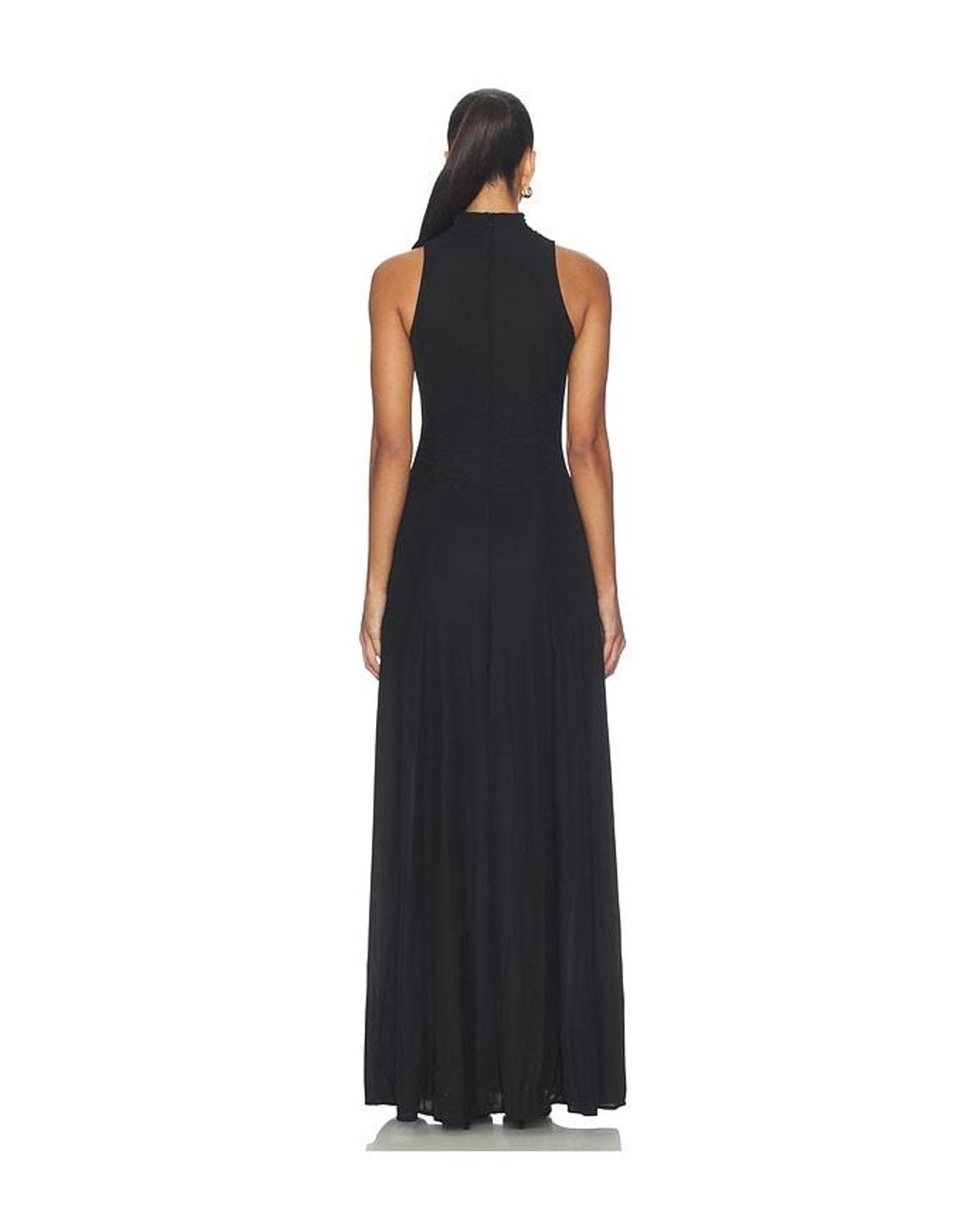 MOTHER OF ALL Black Angie Front Tie Maxi Dress
