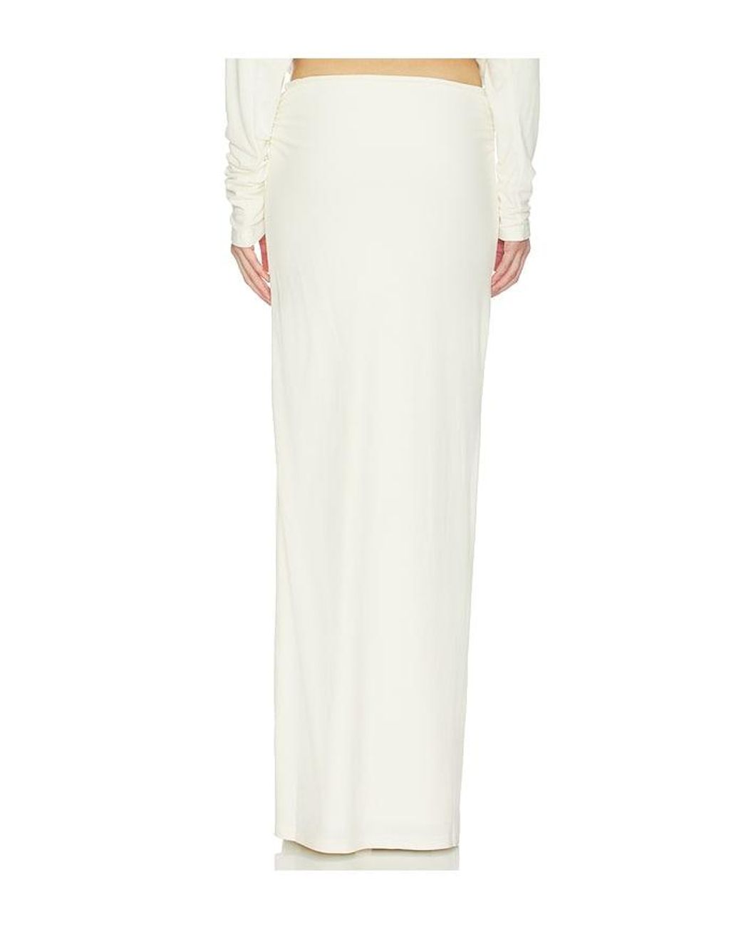 SNDY'S White Ainara Maxi Skirt