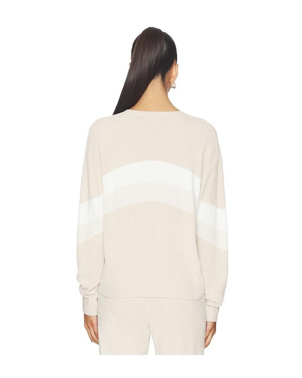 Barefoot Dreams White Wavy Pullover