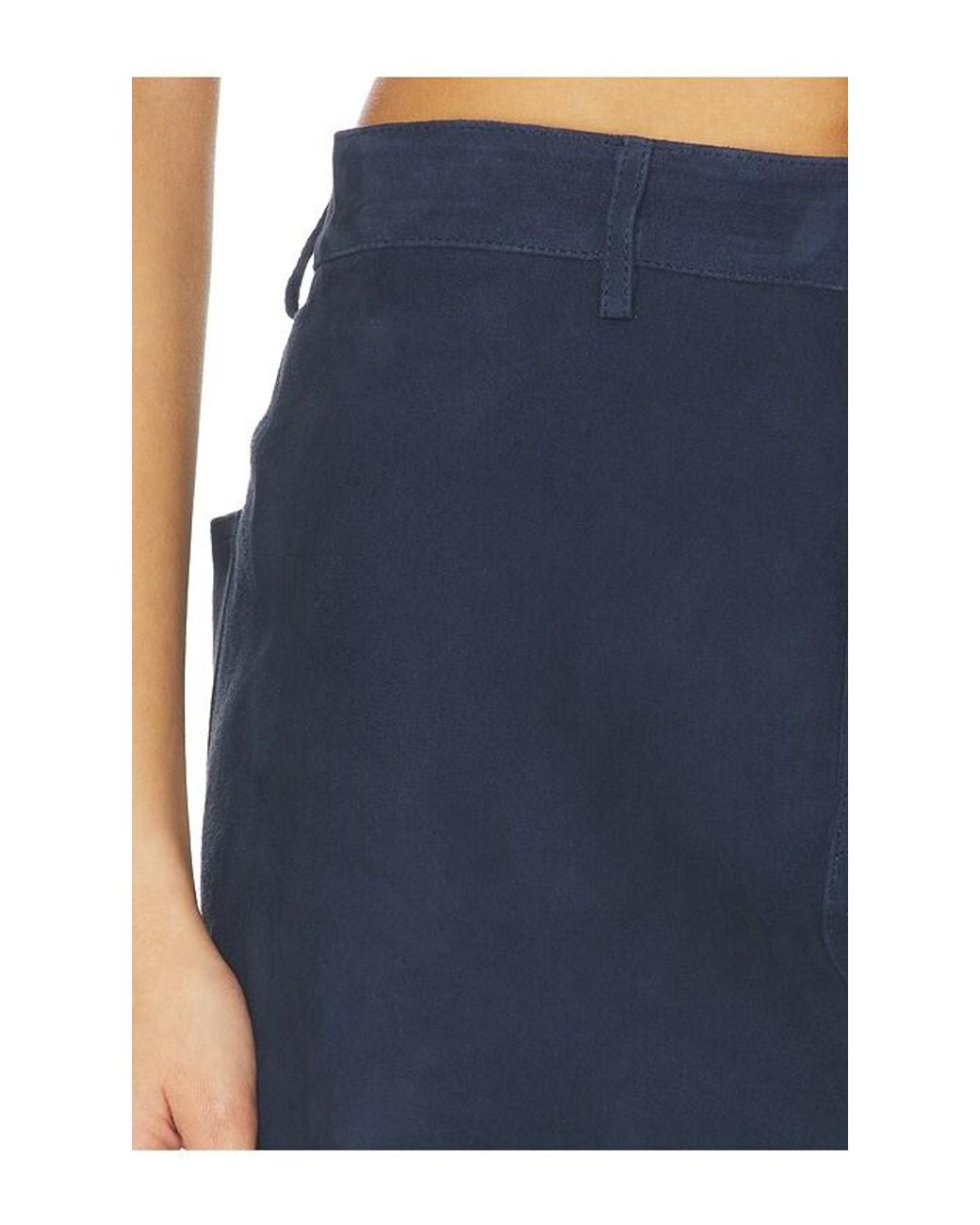 DL1961 Blue Alma Suede Skirt