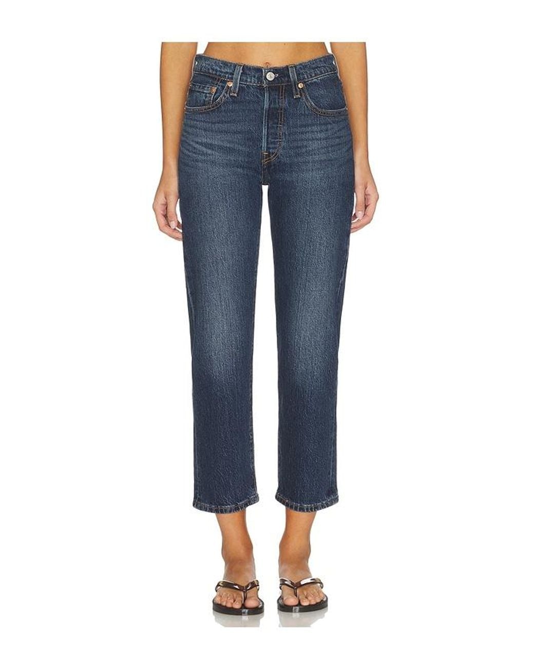 Levi's Blue 501 Crop Straight