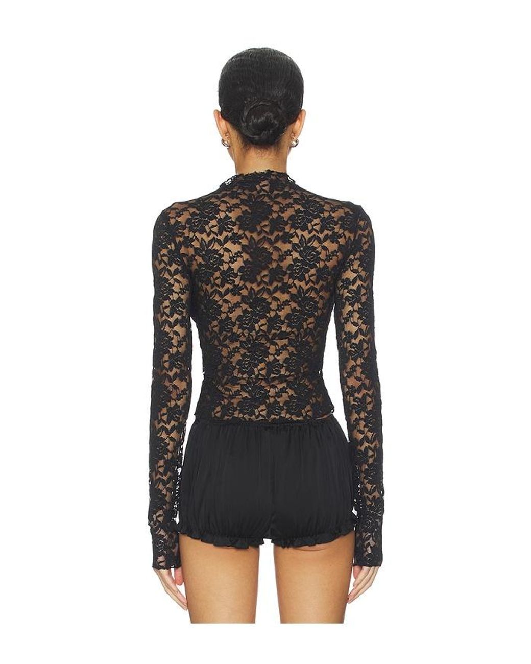 Lioness Black Hamptons Long Sleeve Top