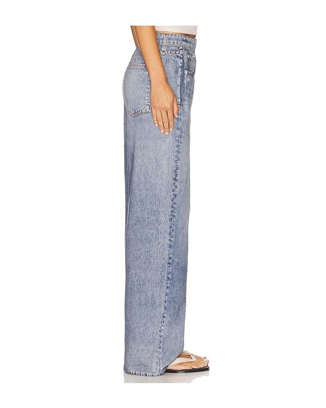 Rag & Bone Blue Rb Miramar Terry Wide Leg Jeans
