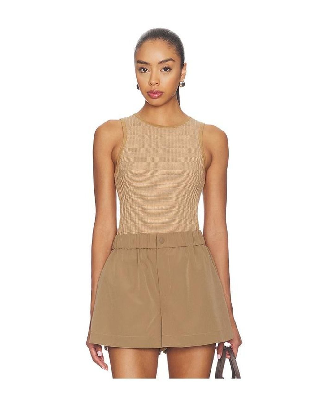 Varley Natural Hanson Rib Knit Tank Top