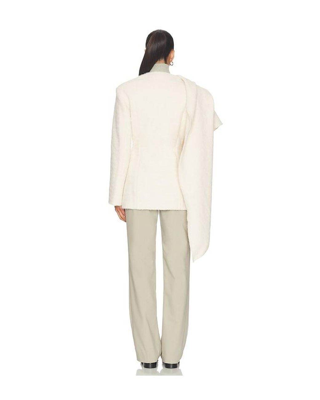 SELMACILEK White Cape Coat