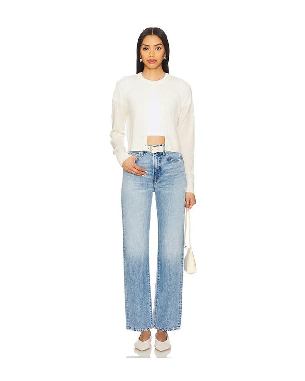 Leset Blue Kelly Crop Slim Fit Tee