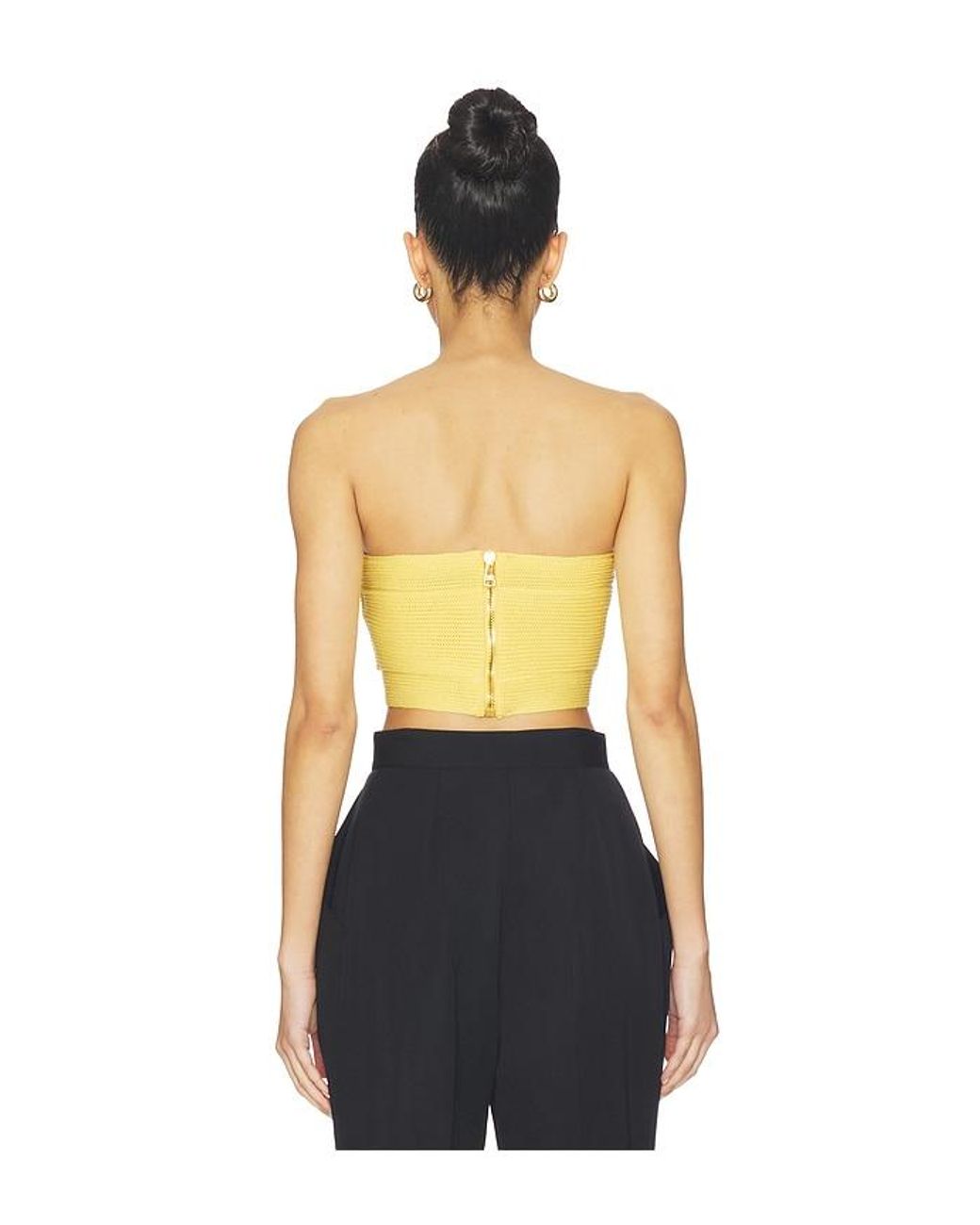 Balmain Blue Brassiere Knit Top