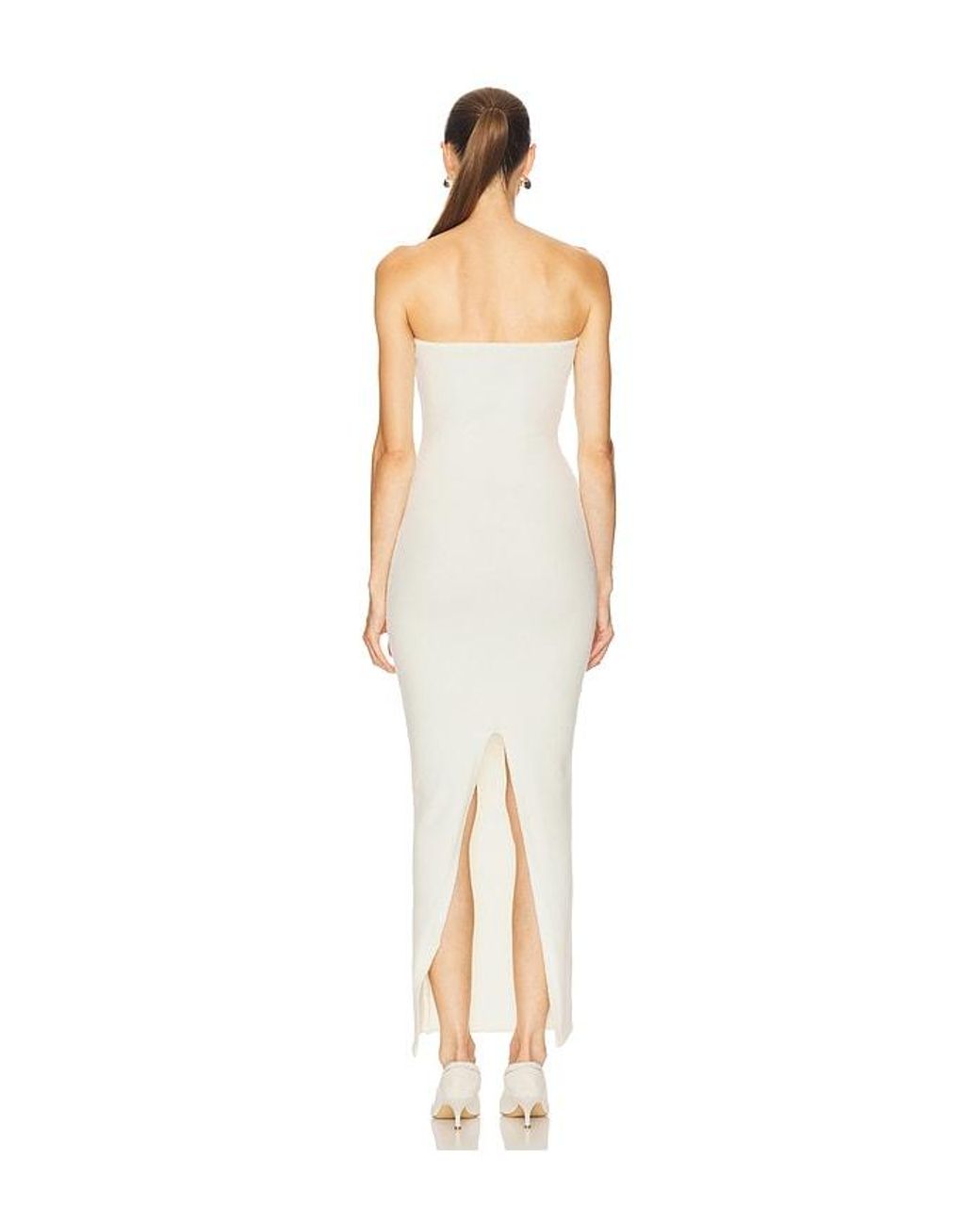 SELMACILEK White Strapless Dress