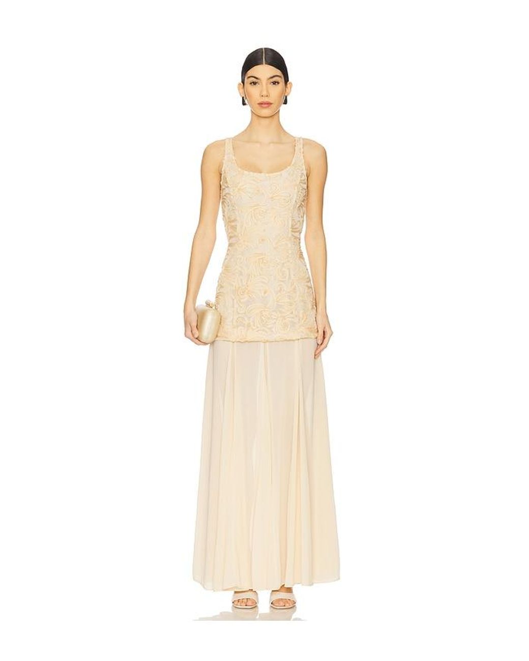 LPA White Simona Maxi Dress