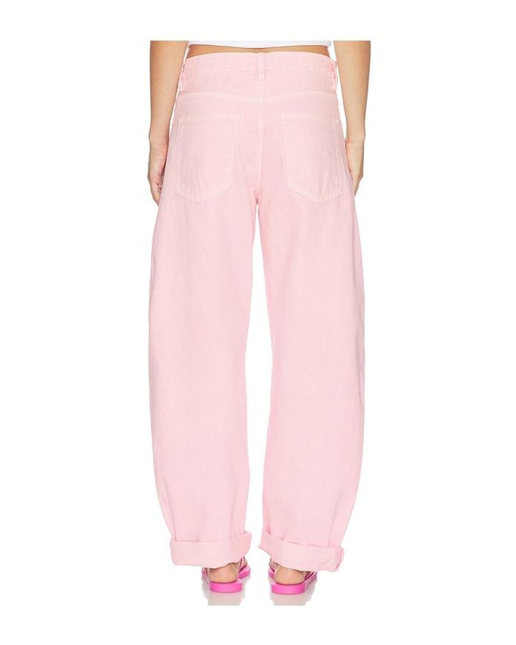 FRAME Pink The Bubble Jeans