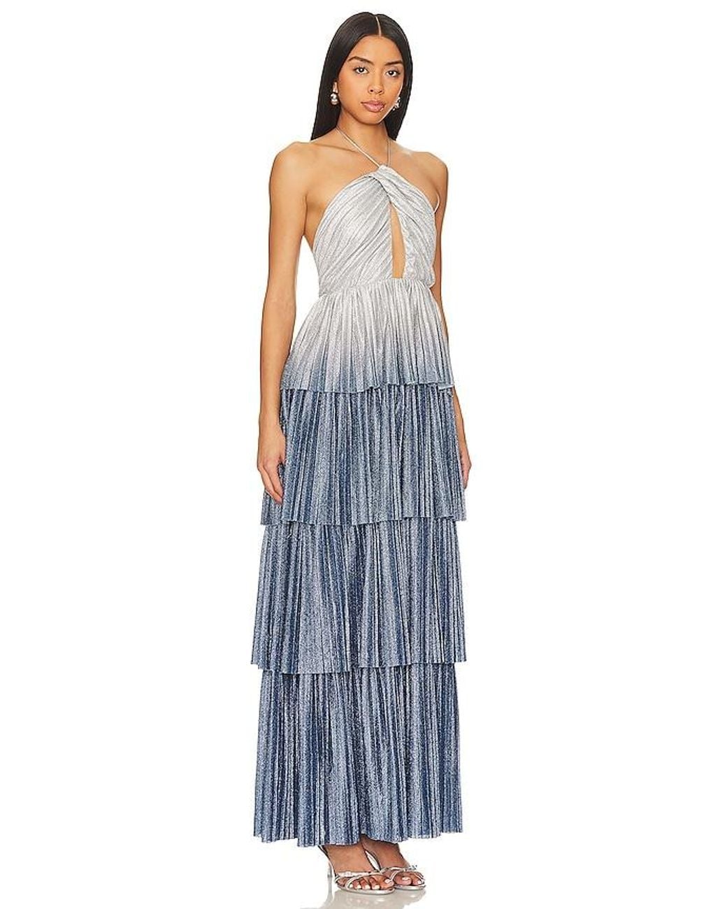 Line & Dot Blue Oracle Maxi Dress