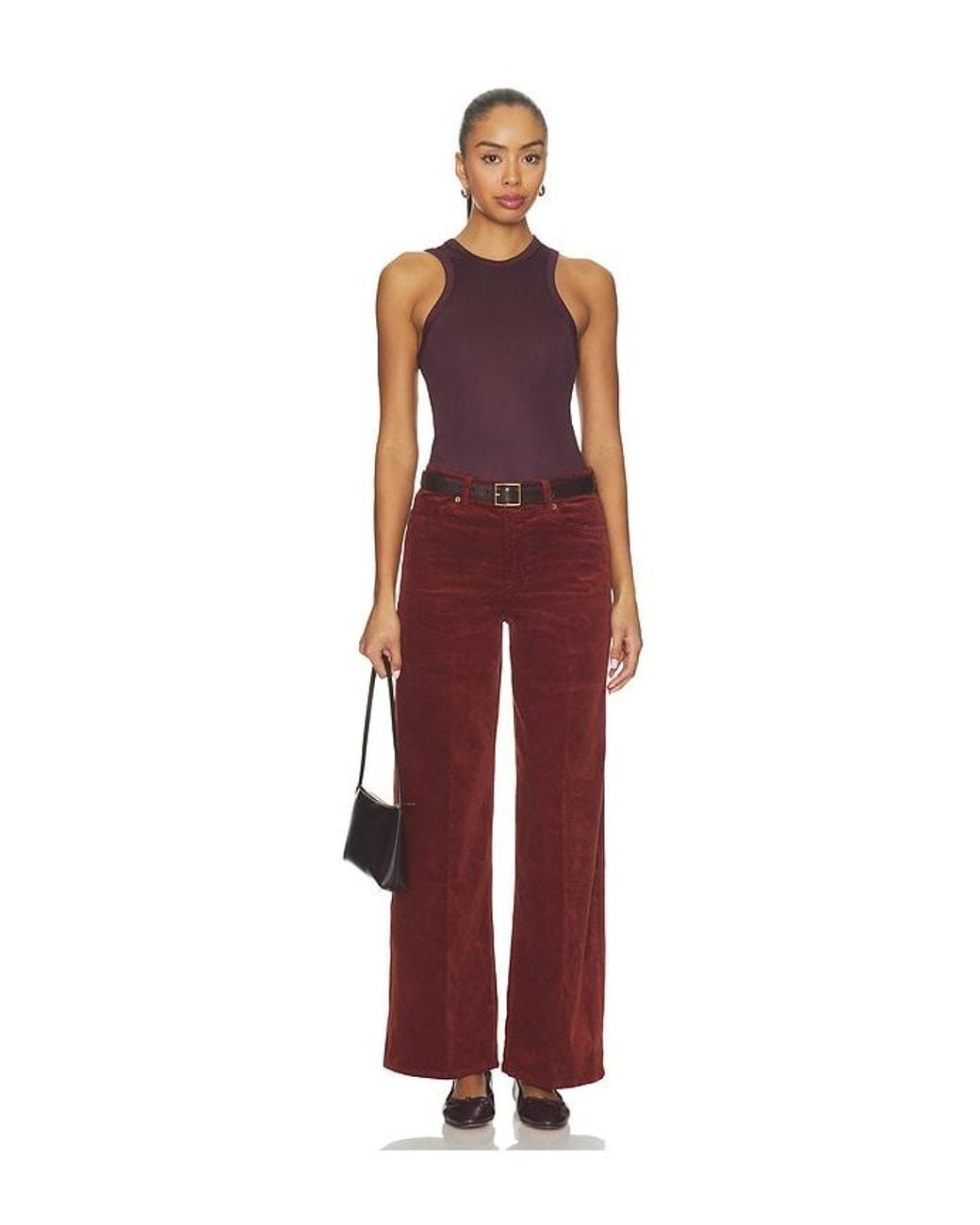 FRAME Red Le Slim Palazzo Pant