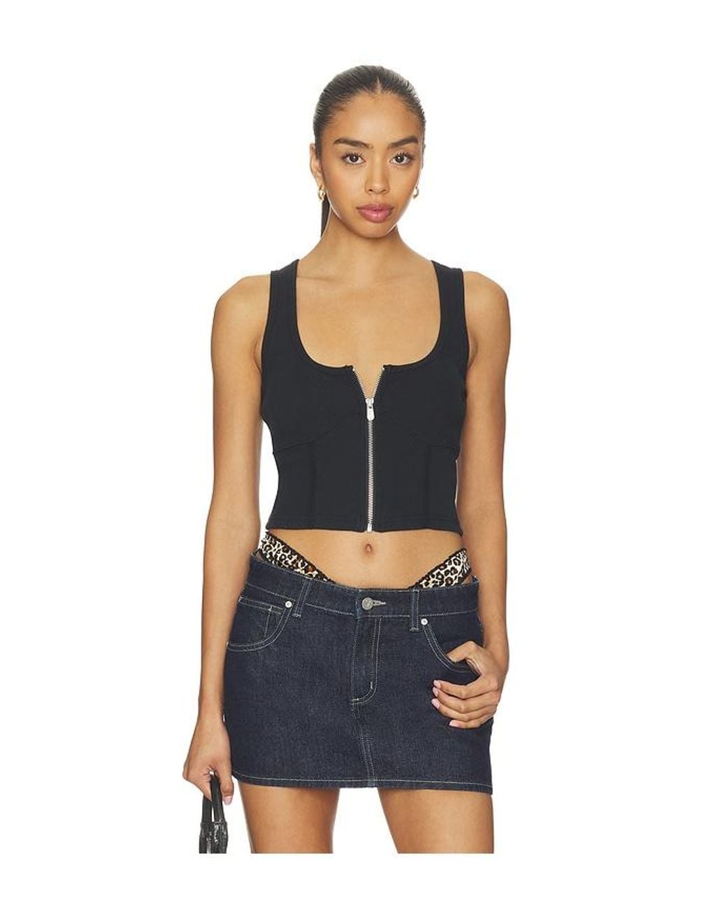 A.Brand Blue Bustier Tank Top