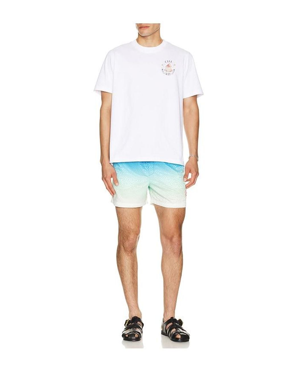 Casablanca Blue Jacquard Swim Shorts for men