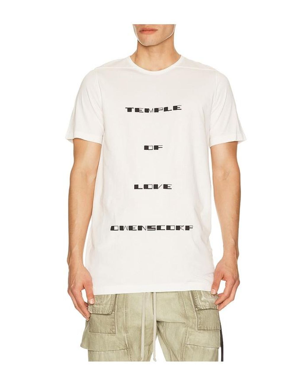 Rick Owens Natural Temple Of Love Owenscorp Graphic Level T for men