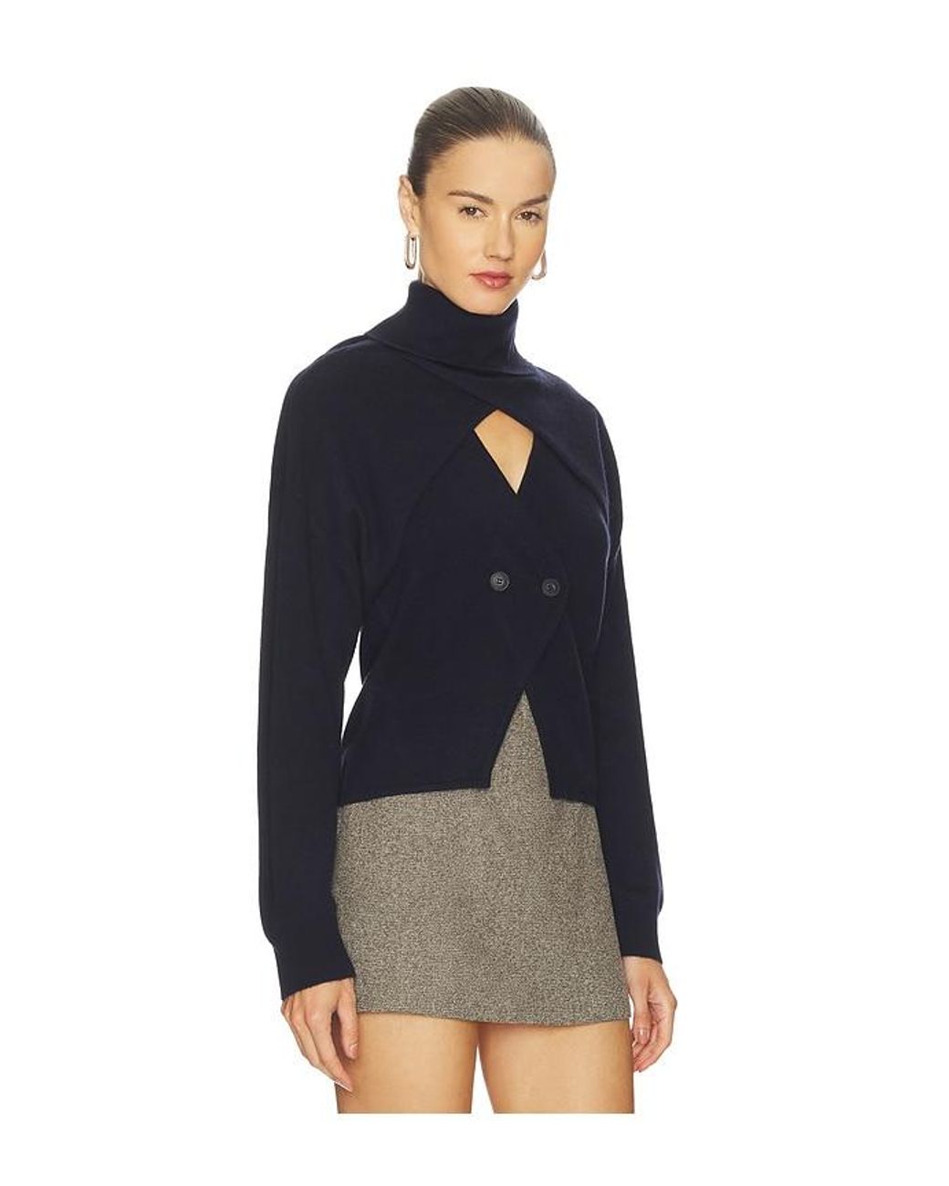NAADAM Blue Cashmino Vest Set With Reversible Bolero