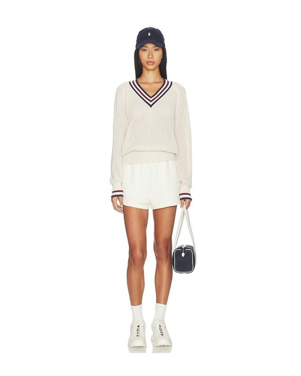Varley White V-Pullover Maurice