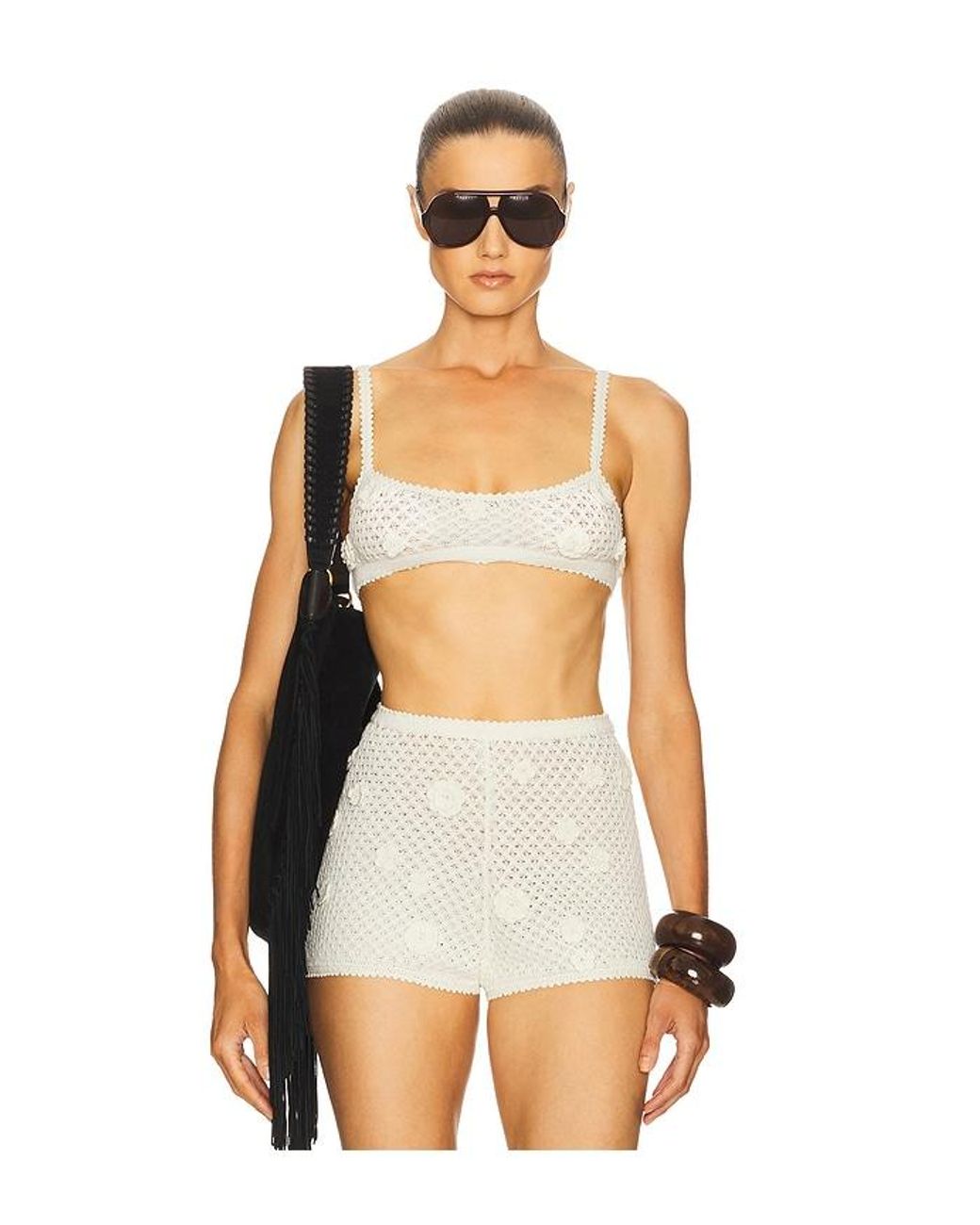 Helsa White Rieley Bralette