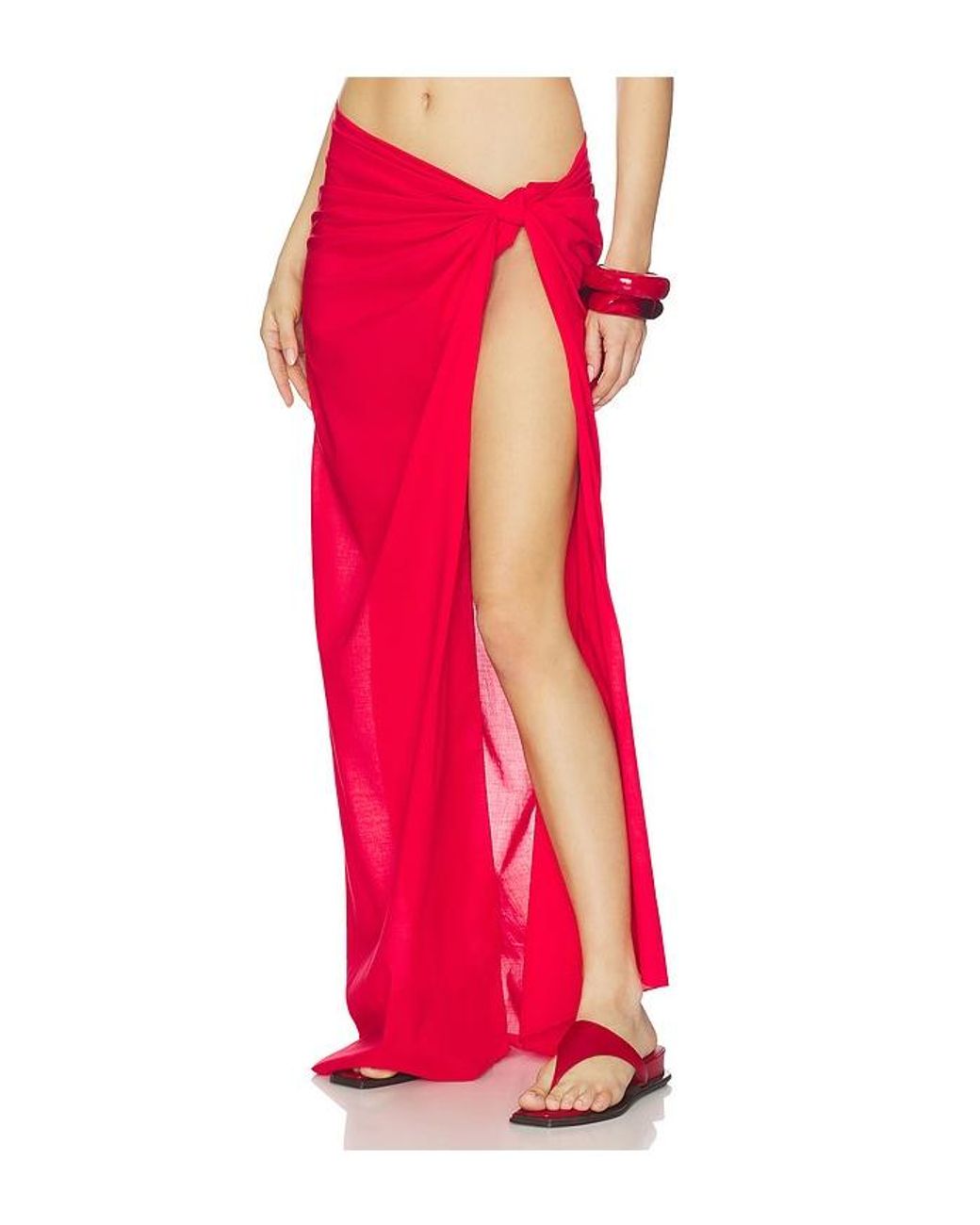 ÉTERNE Red Esme Maxi Sarong