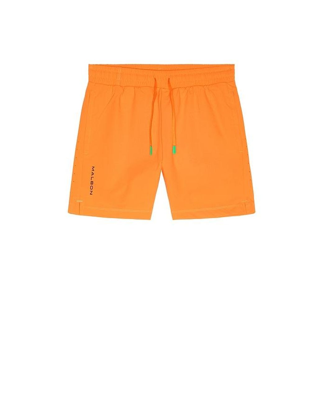 Malbon Orange Performance Poly Tech Short for men