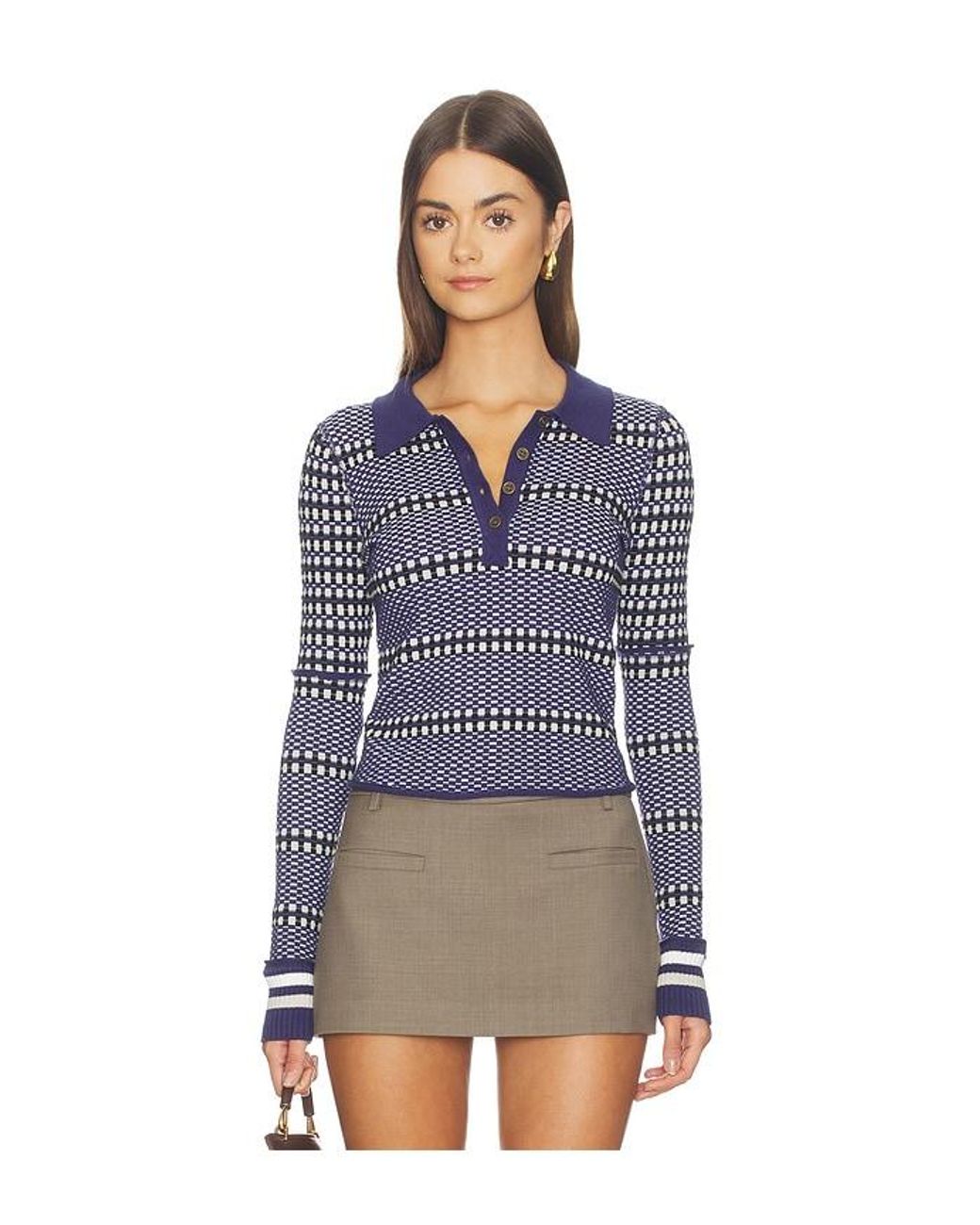 Free People Blue X We The Free Level Up Swit Top