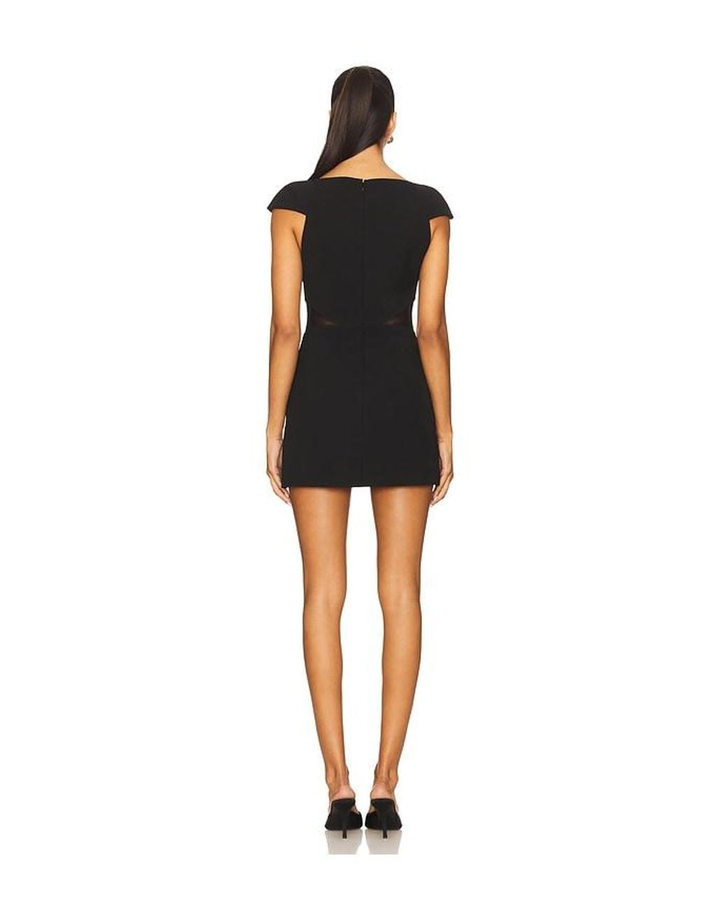 Misha Black The Salvador Bonded Crepe Mini Dress