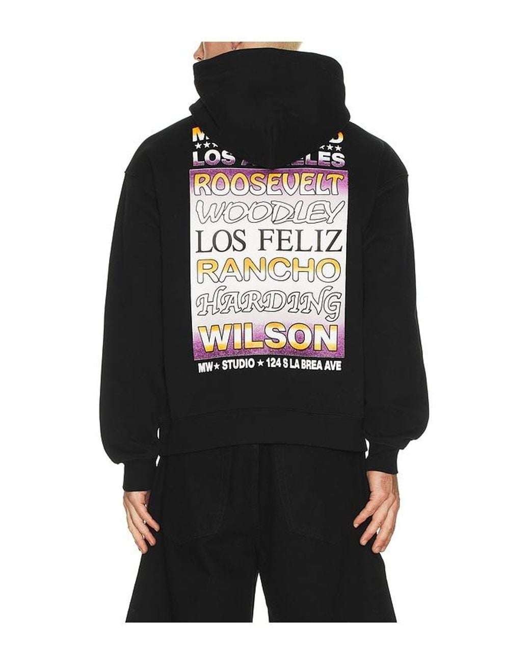 METALWOOD STUDIO Black Flyer Hoodie for men