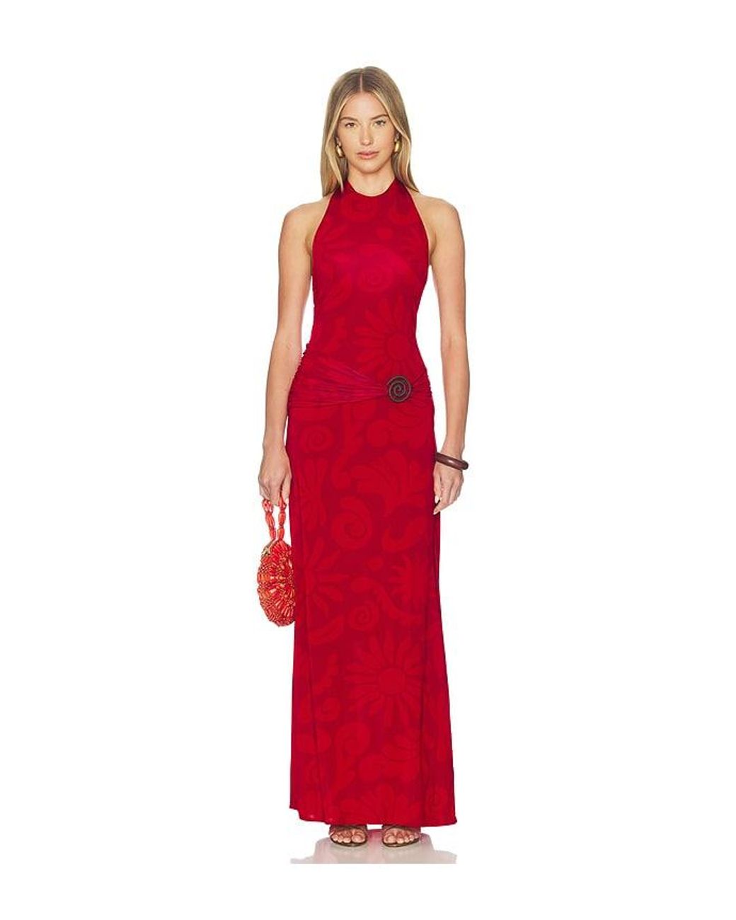 Cala De La Cruz Red Cairo Dress