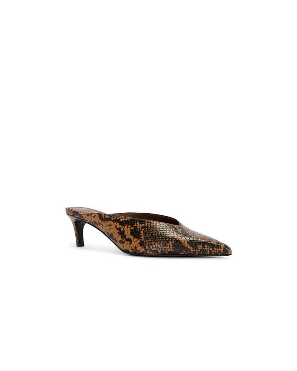 SCHUTZ SHOES Brown Loren Mid Mule Pump