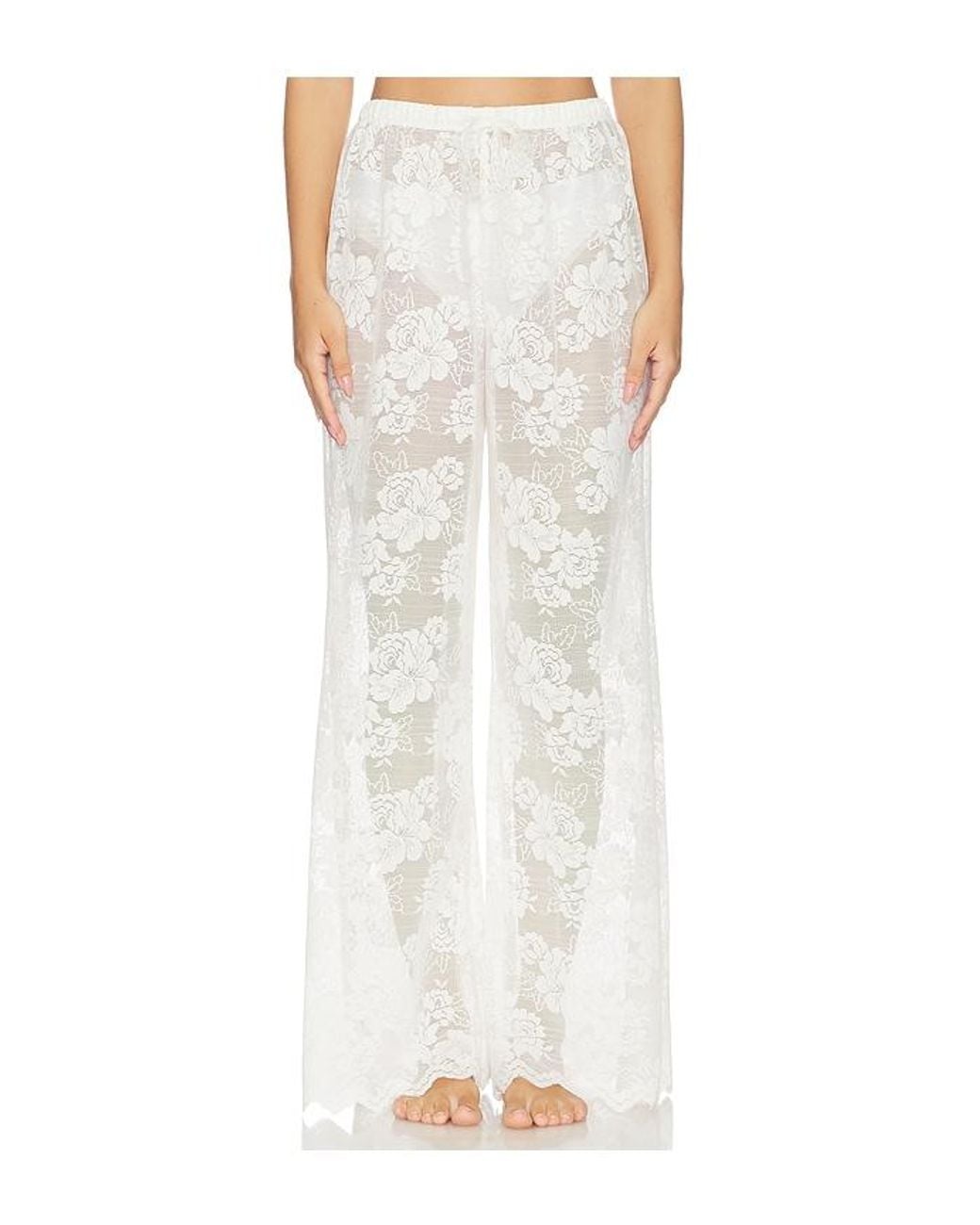 KAT THE LABEL White Florence Pant