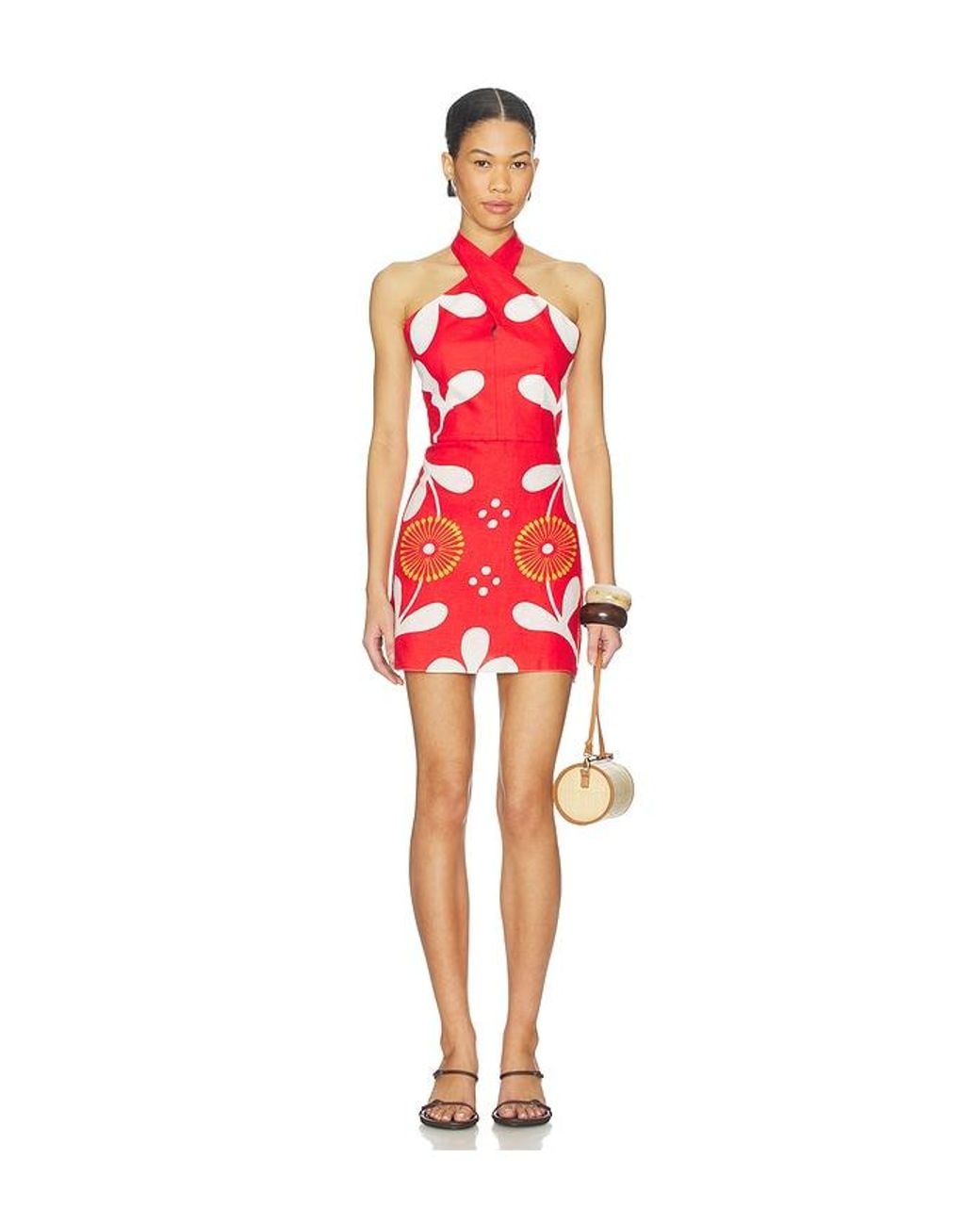 Cala De La Cruz Red Veneta Dress