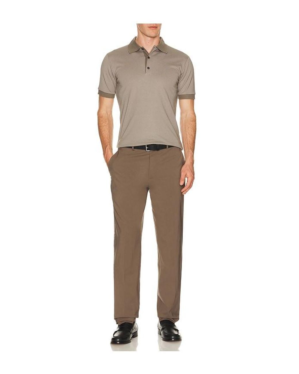 Theory Brown Motion Wool Curtis Pant for men