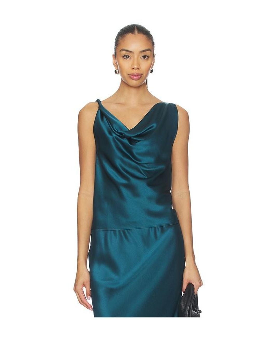 Leset Blue Barb Shell Top