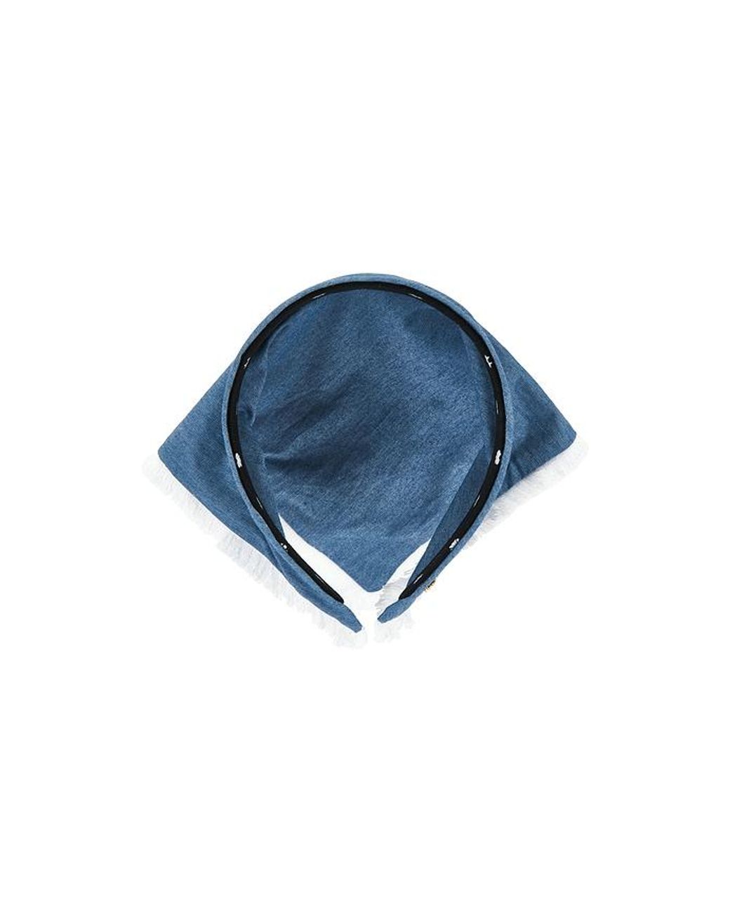 Lele Sadoughi Blue Jackie Chambray Handkerchief Headband