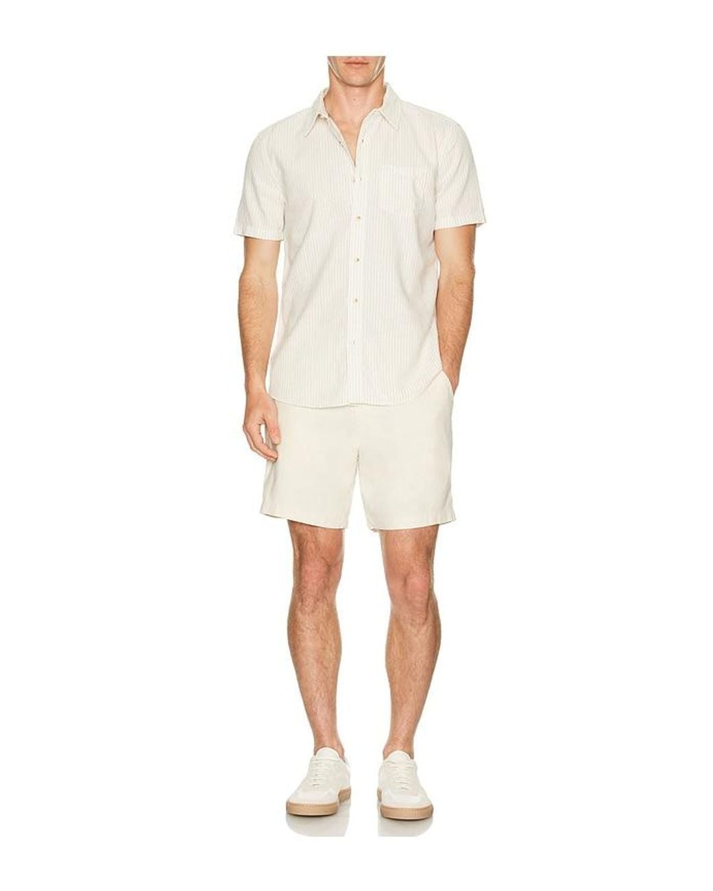 Marine Layer White Better Than Linen Shirt for men