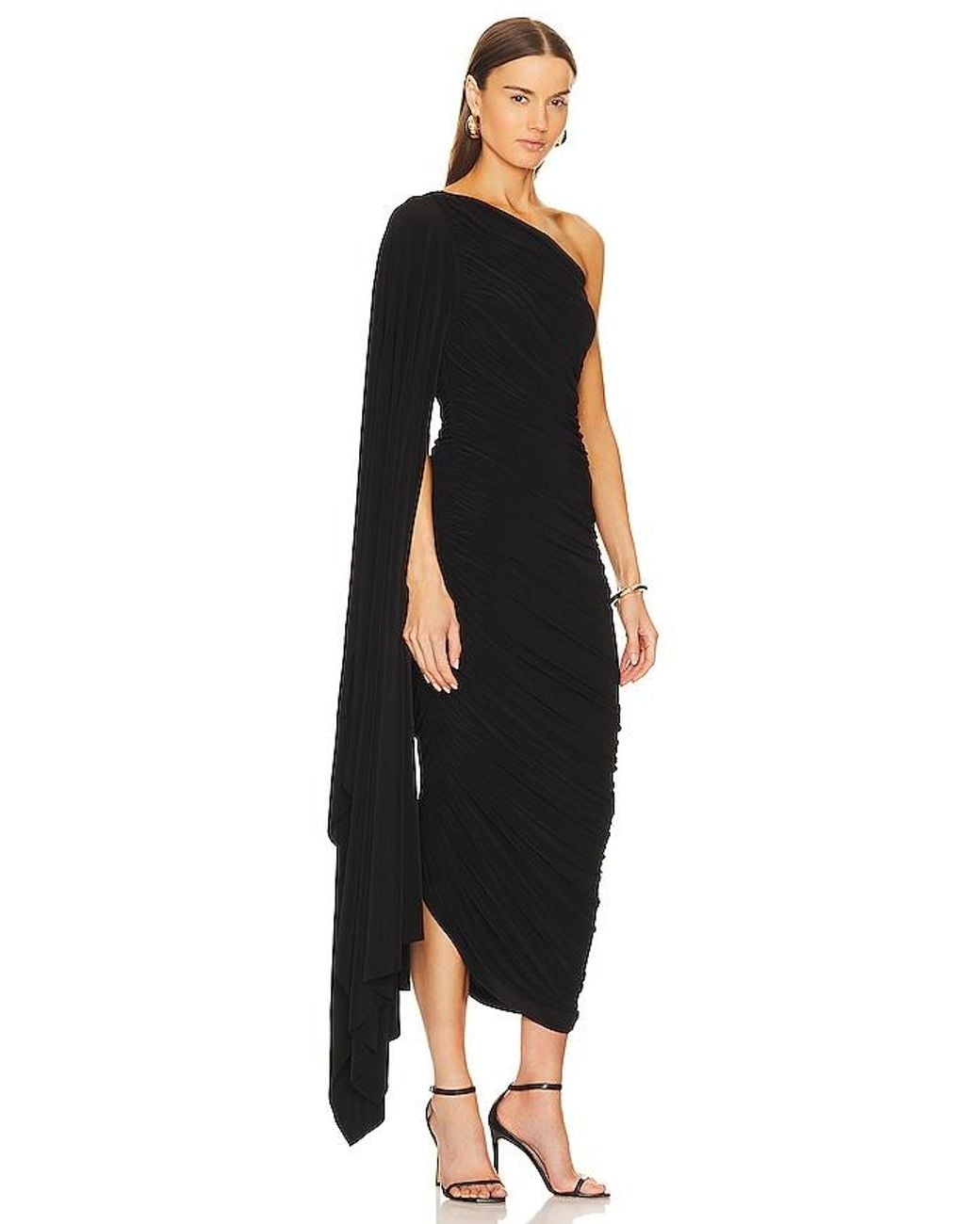 Norma Kamali Black Diana Gown W/ Sleeve