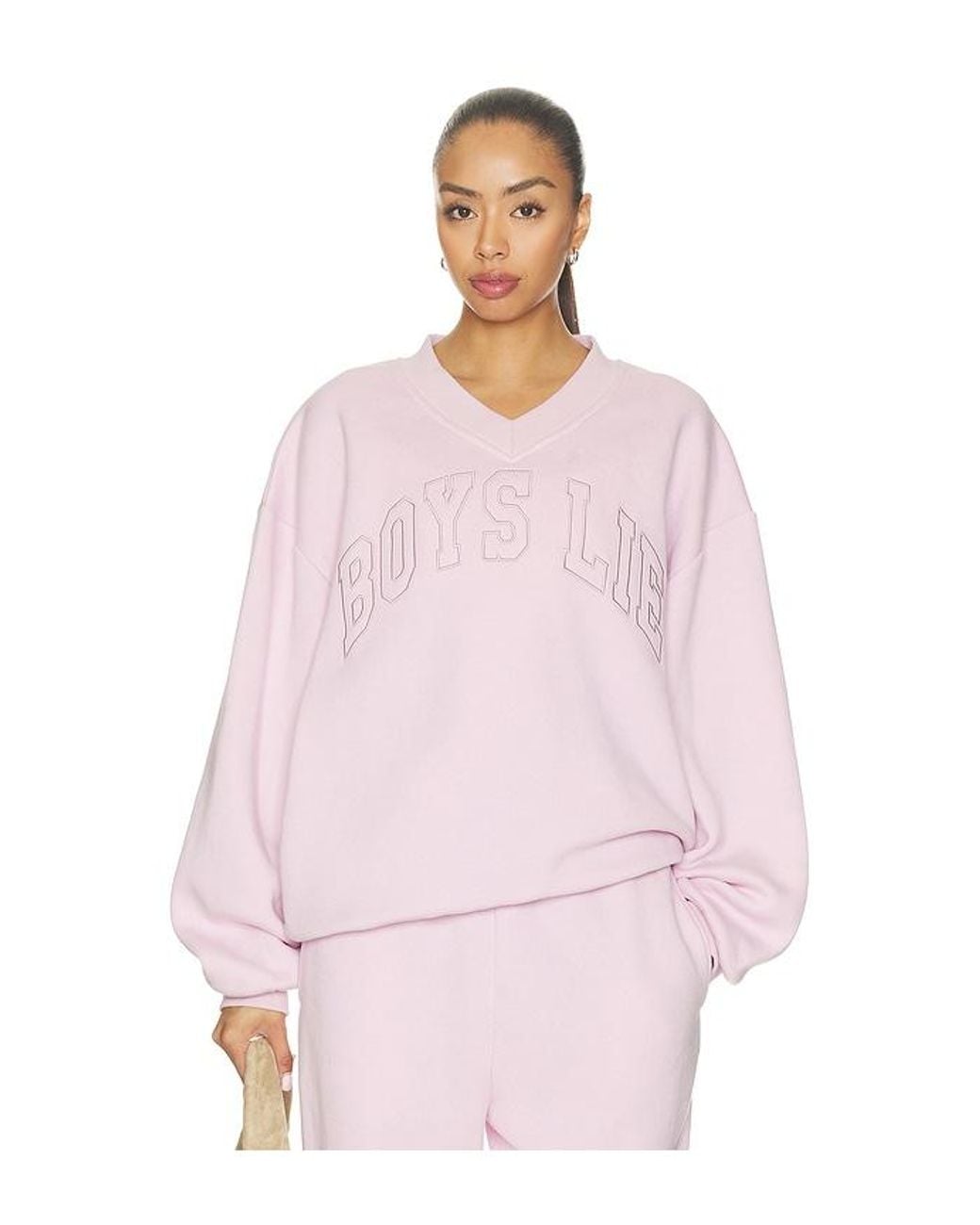 Boys Lie Pink All-Star V3 Hayley V-Neck Sweatshirt
