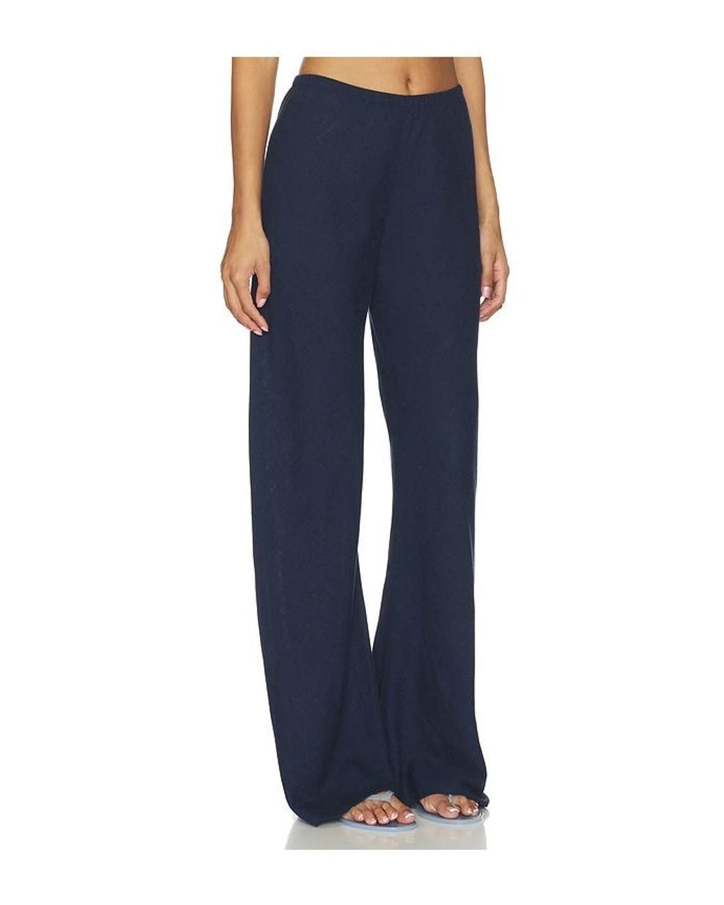 La Ligne Blue Linen Colby Pant