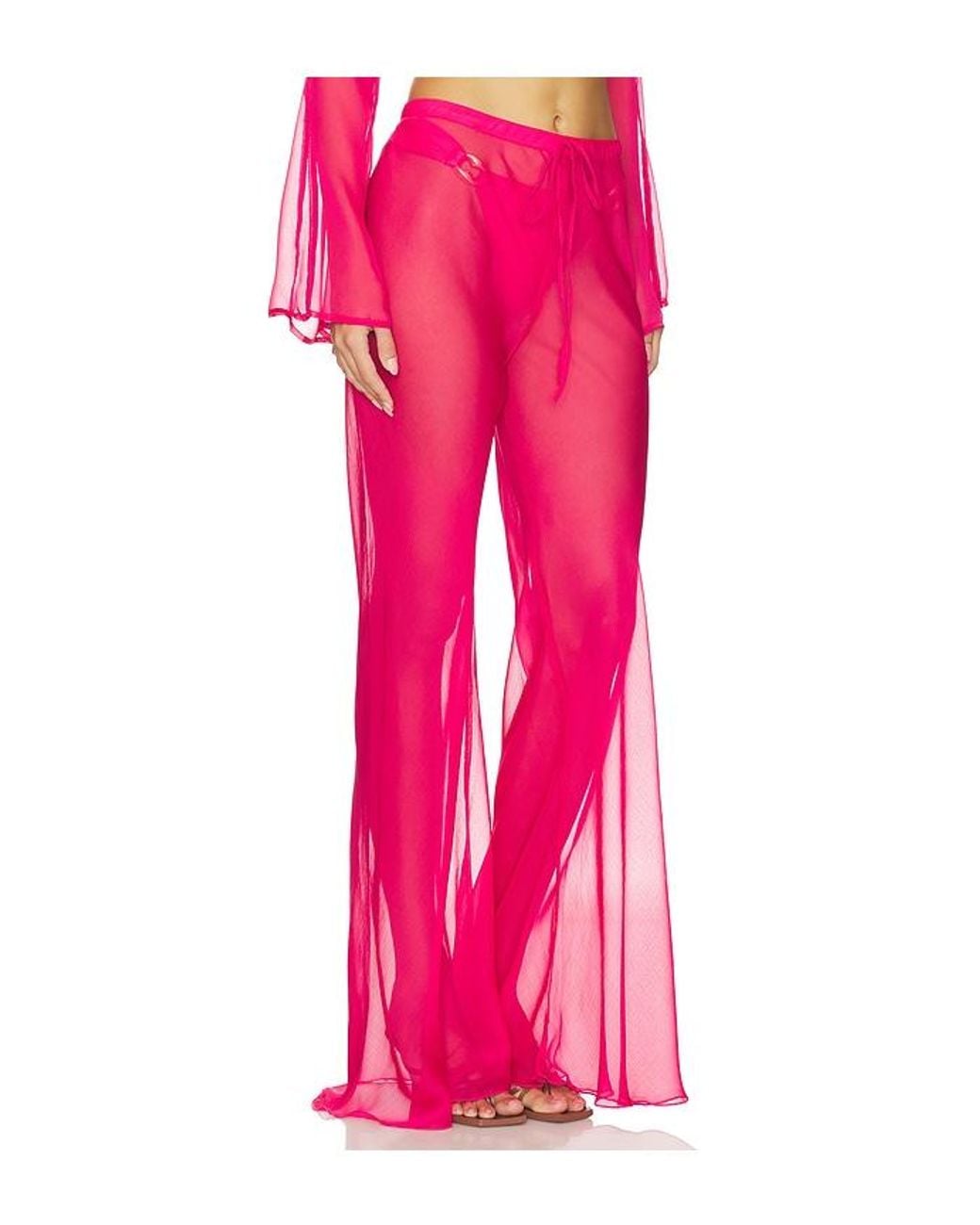 Shani Shemer Pink Kairo Wide Leg Pants
