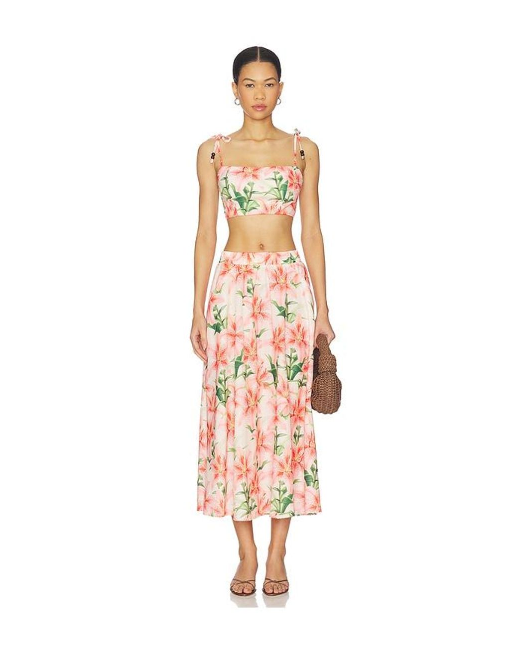 Peixoto Multicolor Paula Midi Skirt