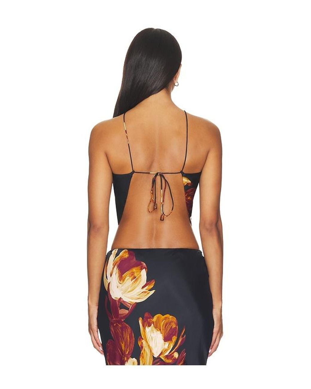 Rococo Sand Orange Halter Neck Top