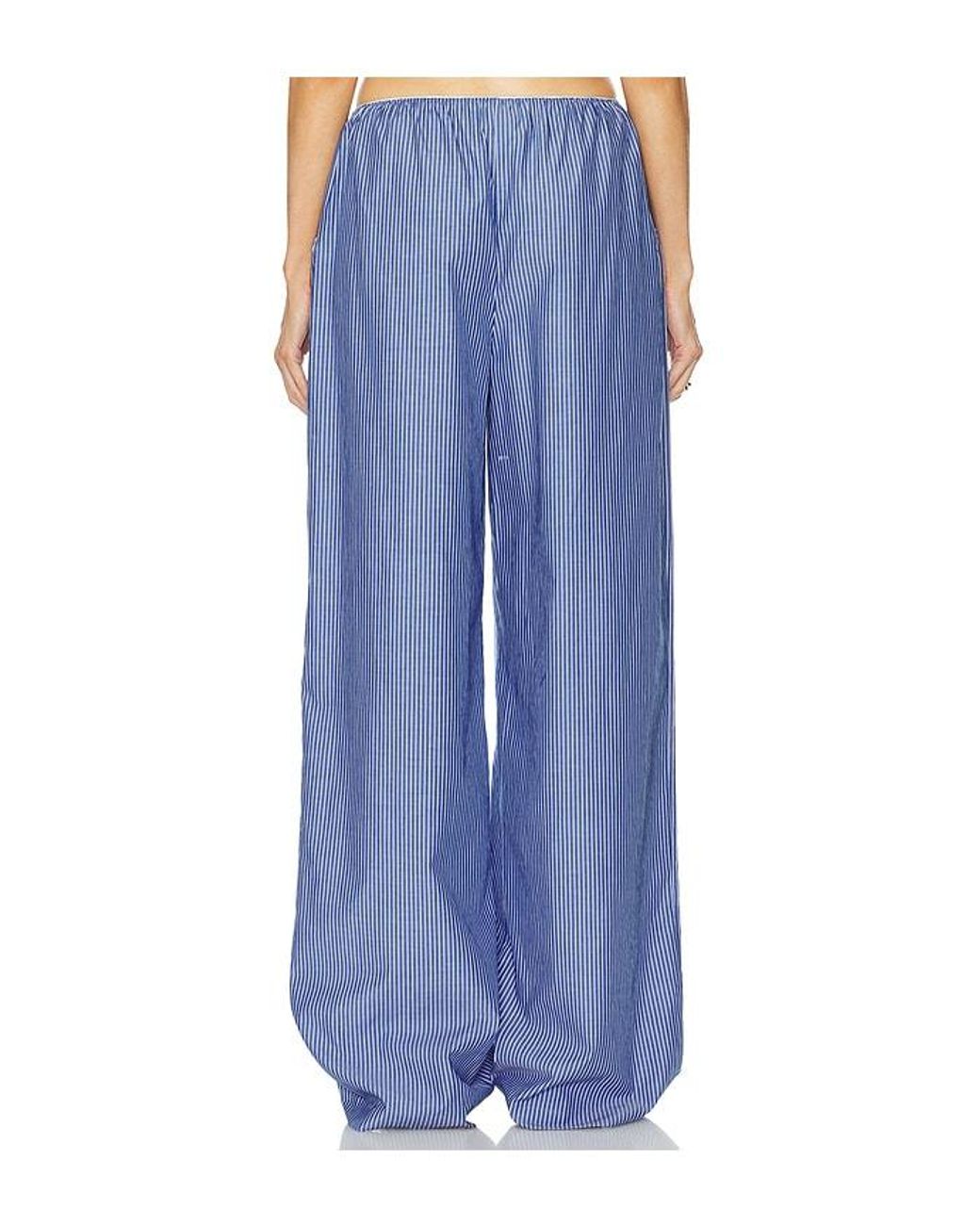 Helsa Blue Pinstripe Poplin House Pants