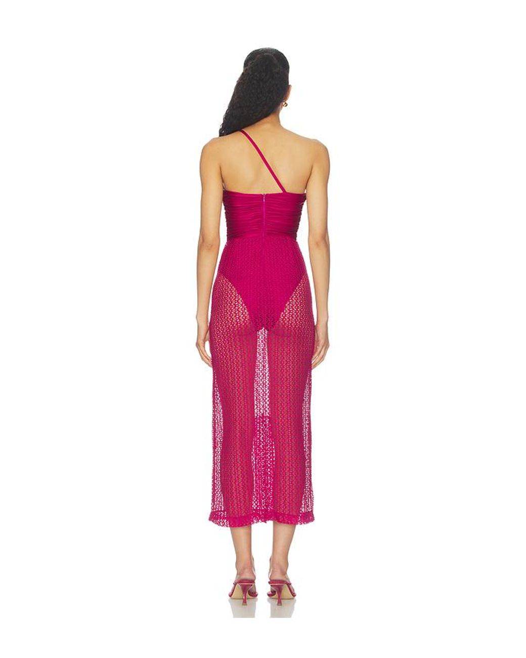 PATBO Pink Petal Midi Dress