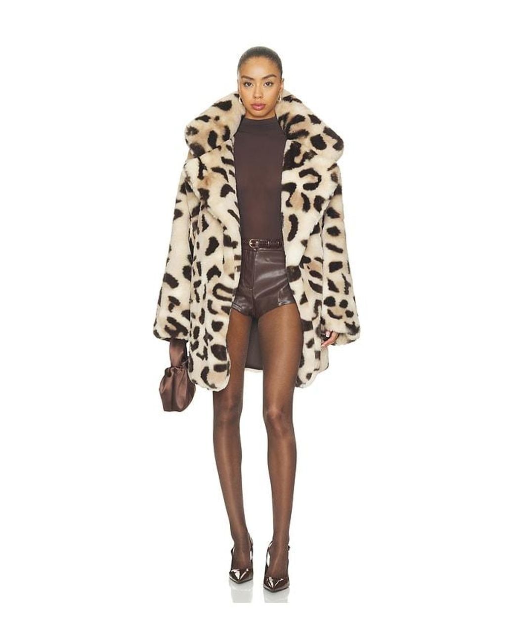 Norma Kamali White Teddy Bear Car Coat