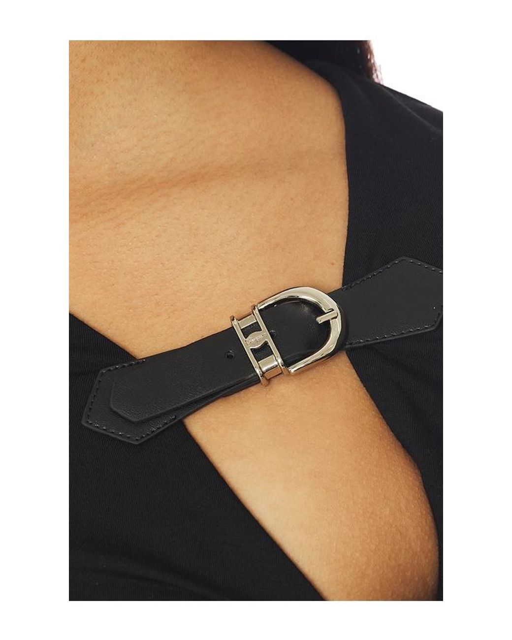 superdown Black Analeah Buckle Top