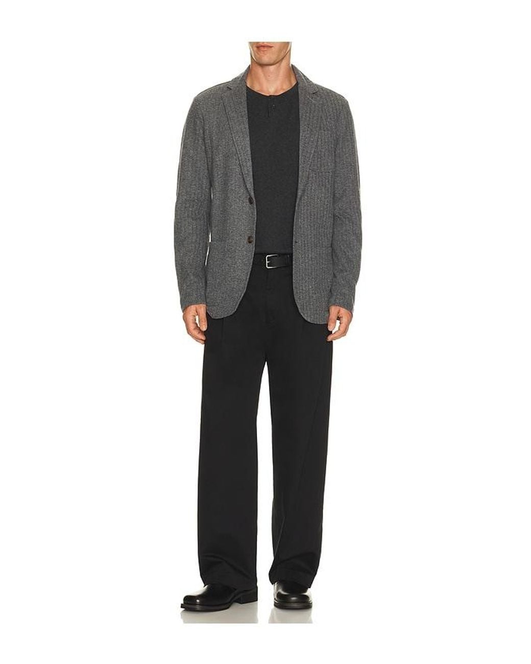 Faherty Brand Gray Inlet Knit Tweed Blazer for men