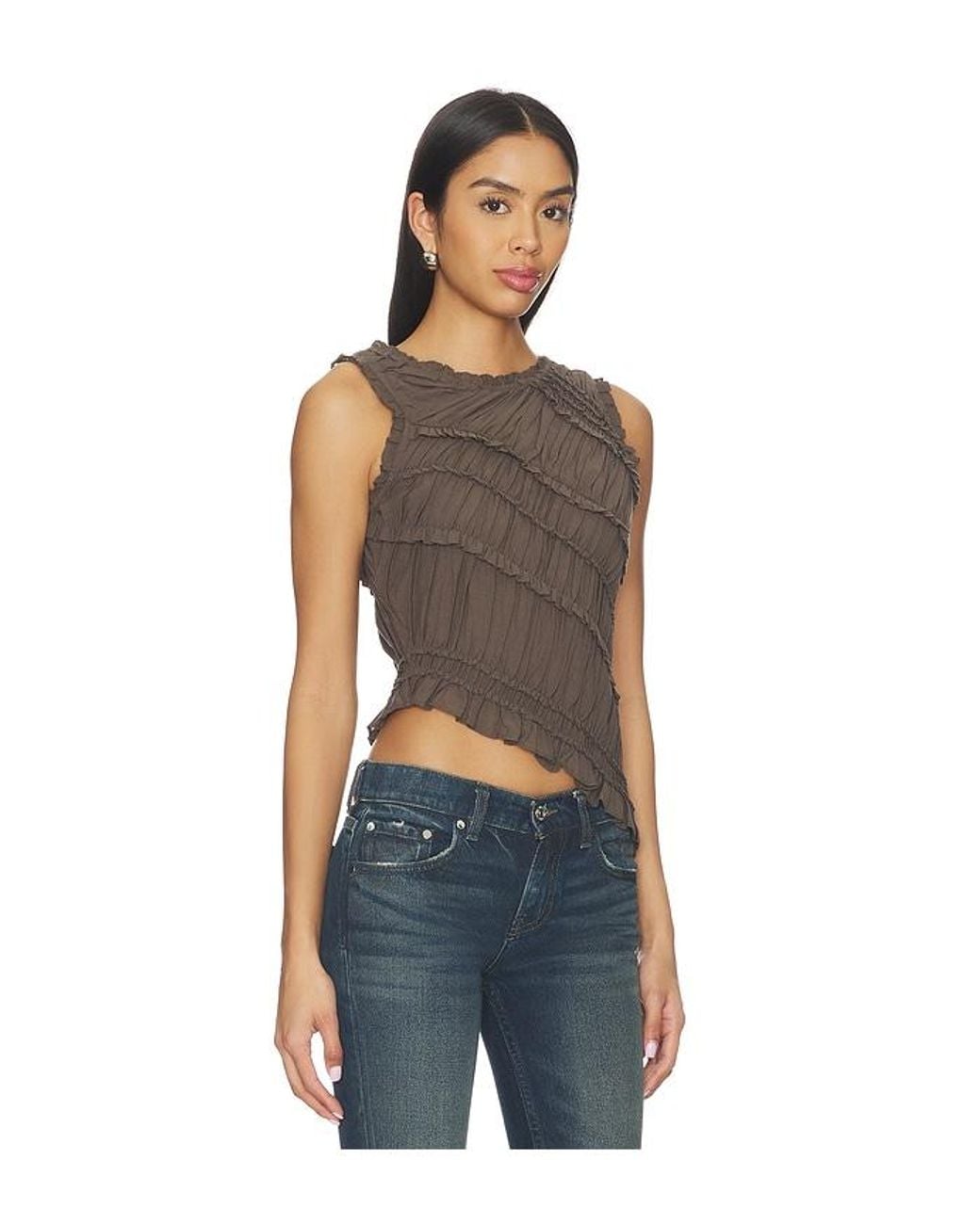 Free People Blue Sands Smocked Top