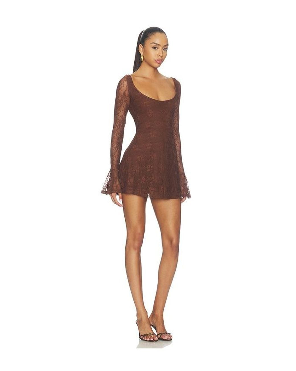 Lovers + Friends Brown Dylan Mini Dress